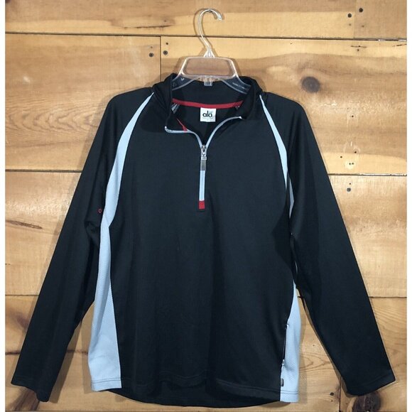 alo 1/4 Zip Pullover Activewear Jacket Mens Size Large Athletic Long Sleeve - Picture 1 of 11